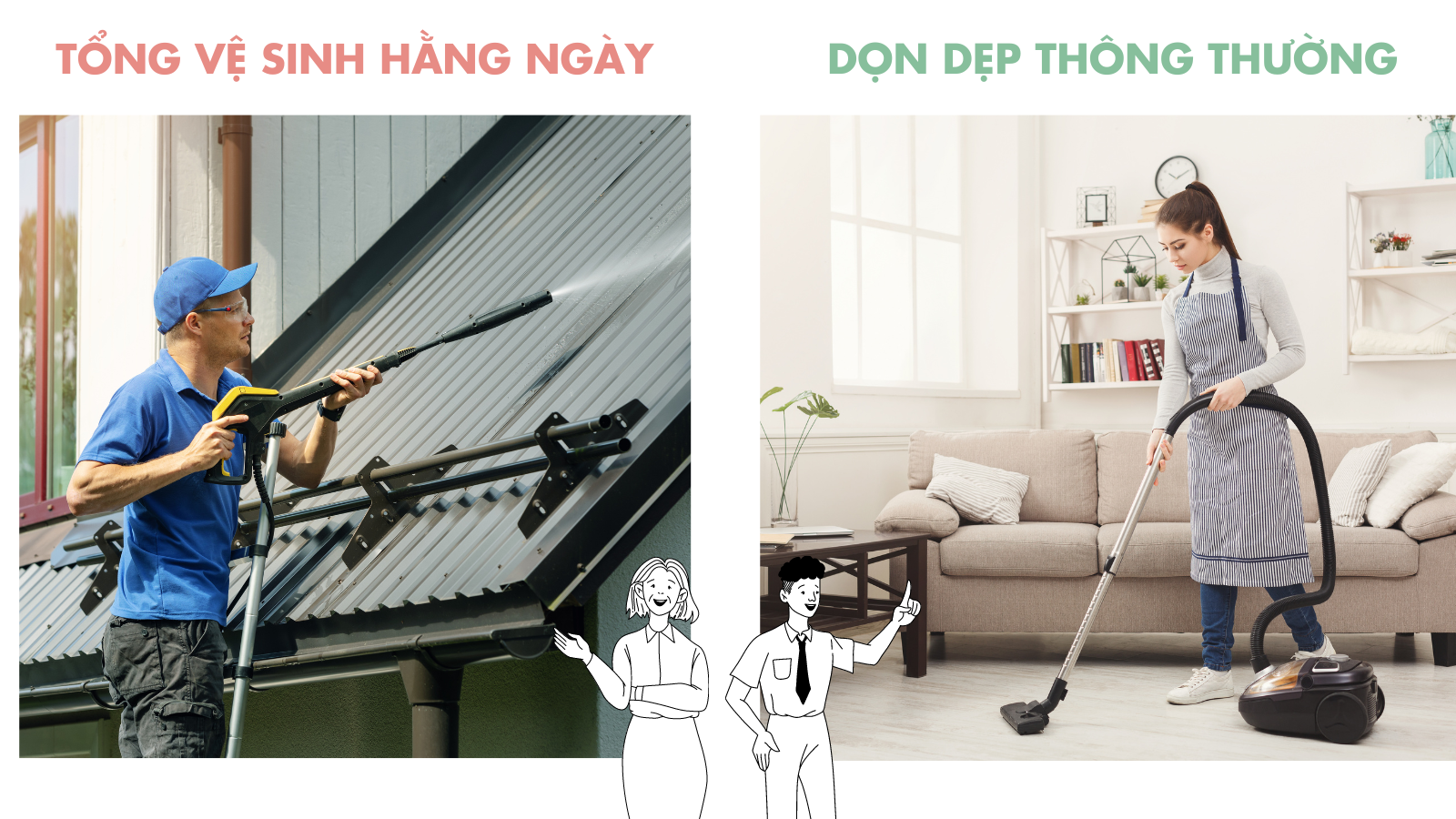 Sự khác nhau giữa tổng vệ sinh hằng ngày và dọn dẹp thông thường 